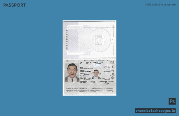 Vorschau eines Passbeispiels der Vereinigten Arabischen Emirate